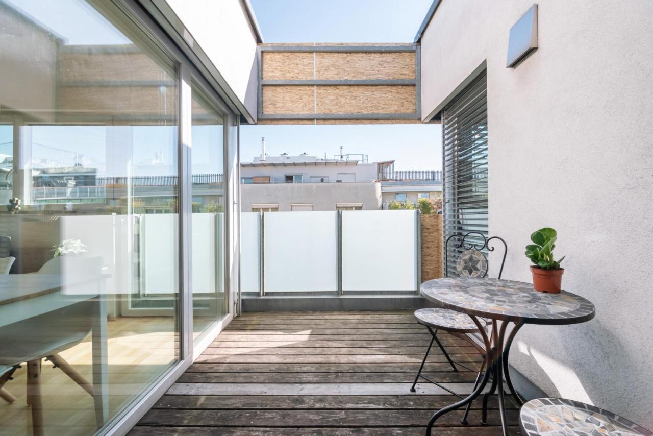 וינה Helles, Neues Dg Apartment Mit Blick Zum Donauturm מראה חיצוני תמונה